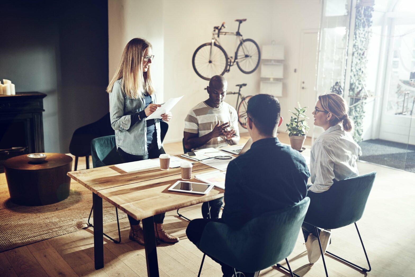 young woman giving a presentation to coworkers in 2021 08 27 11 10 39 utc