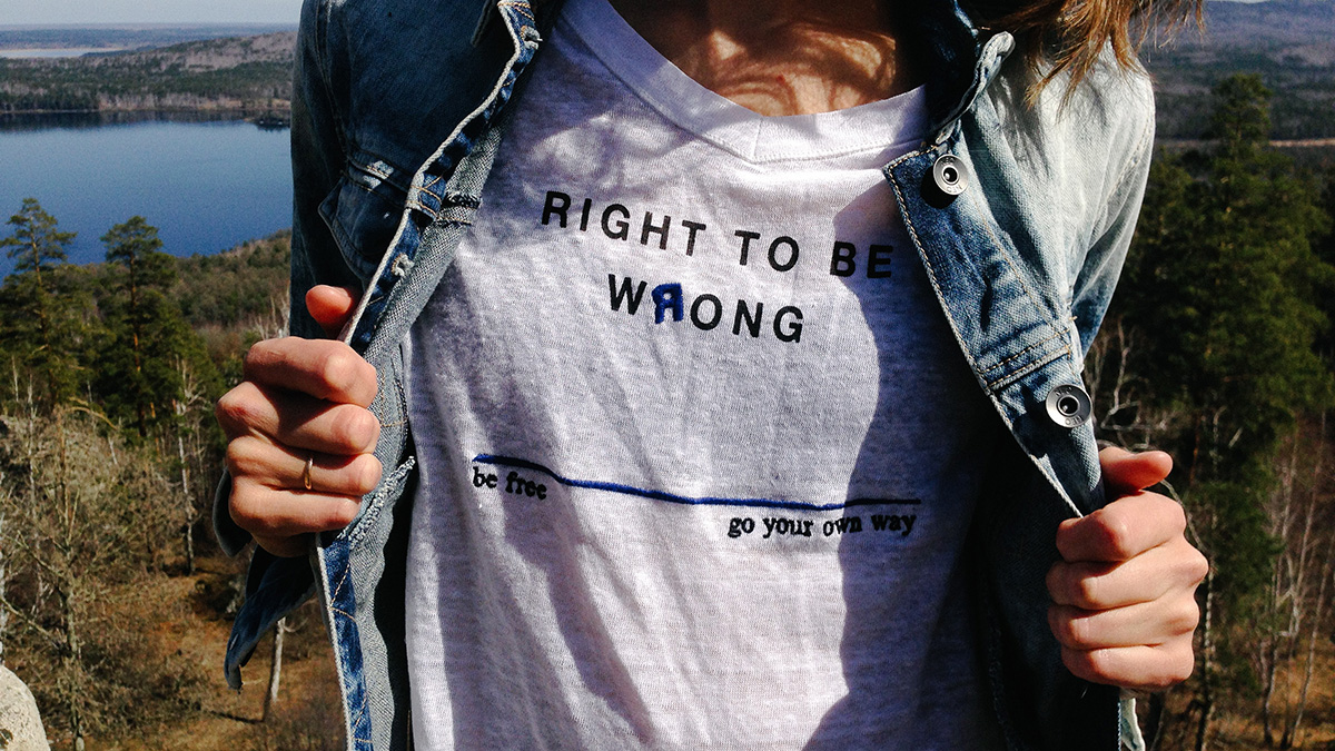 right to be wrong grammar t-shirt